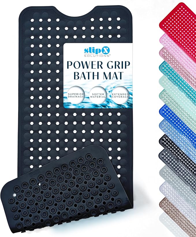 SlipX Solutions Power Grip Bathtub Safety Mat | Precision Grip Technology by SlipXSolutions
