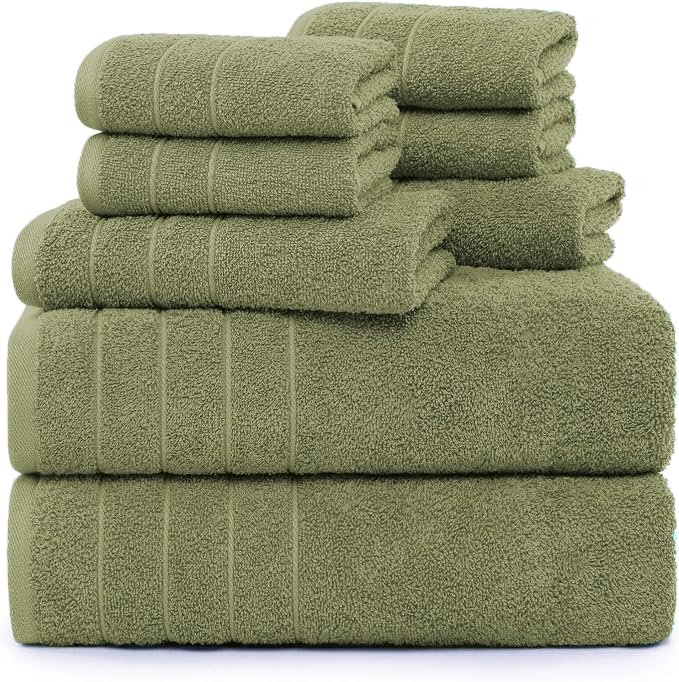 Casa Platino 100% Cotton 8 Piece Bath Towel Set by CasaPlatino