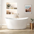 FerdY Naha Elite 59" Acrylic Freestanding Bathtub, Curve Edge Freestanding by FerdY