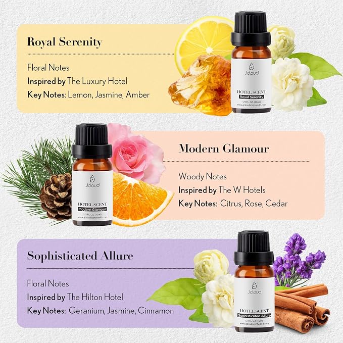 JCLOUD Hotel Diffuser Oils Set | Top 6 Luxury Hotel Inspired Essential Oils - Image 4