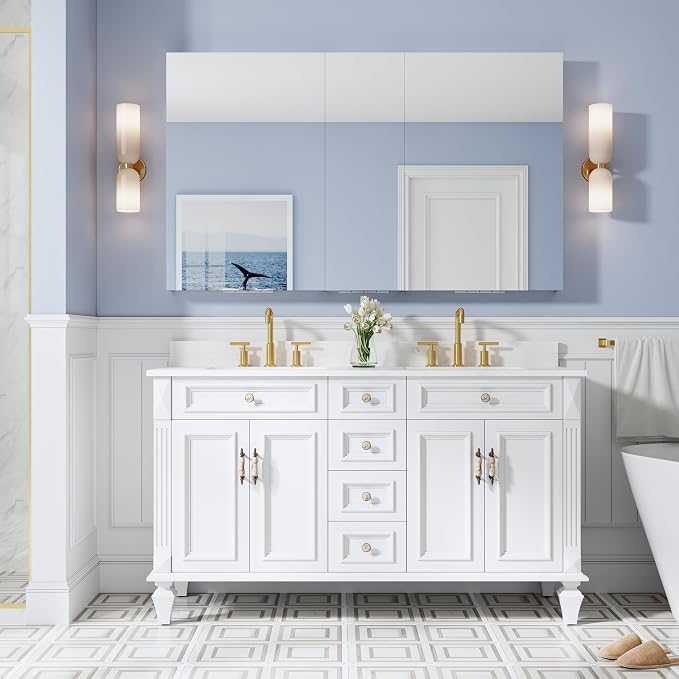 WELLFOR 60" x 36" Bathroom Medicine Cabinet - Image 12