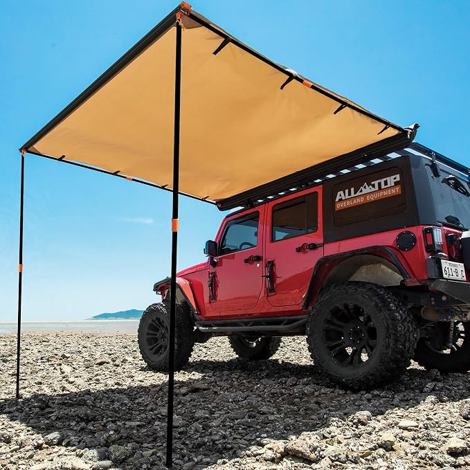 ALL-TOP Vehicle Awning 6.6'x10' Roof Rack Pull-Out Sun Shade UV50+, by ALL-TOP4X4