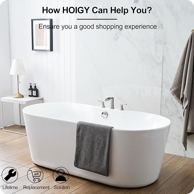 3 Hole Roman Tub Faucet Waterfall Brass Brushed Nickel Bathtub Faucet Set - Image 9