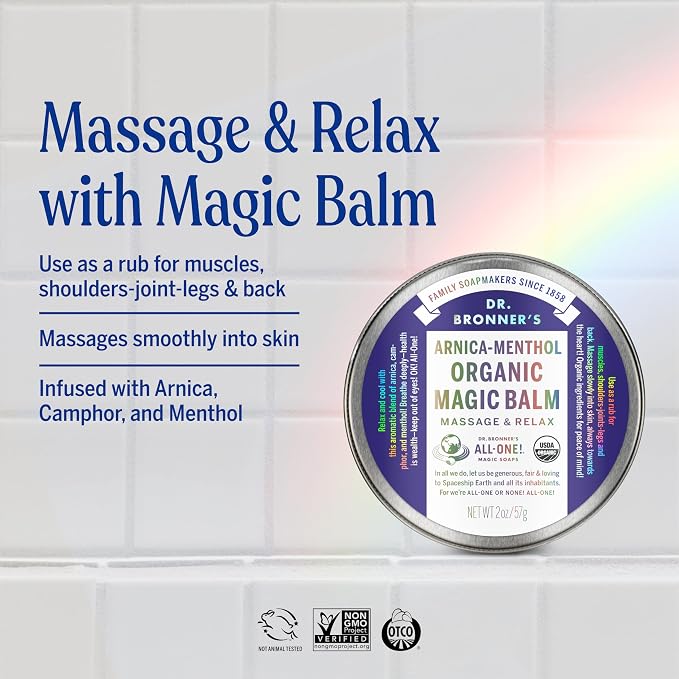 Dr. Bronner's - Organic Magic Balm - Arnica-Menthol, Made w/Organic Beeswax & - Image 2