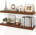 Floating Shelves for Wall, 9.3" Deep Wall Mounted Wood Shelves for Bathroom by Unknown
