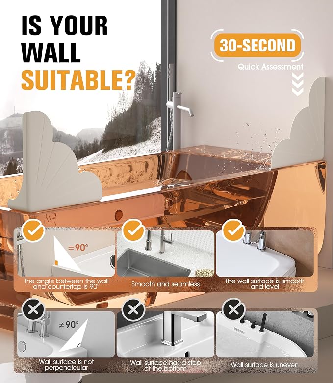 Silicone Splash Guard for Bathtub, 2 Pack Shower Water Guards Large Bathtub - Image 6