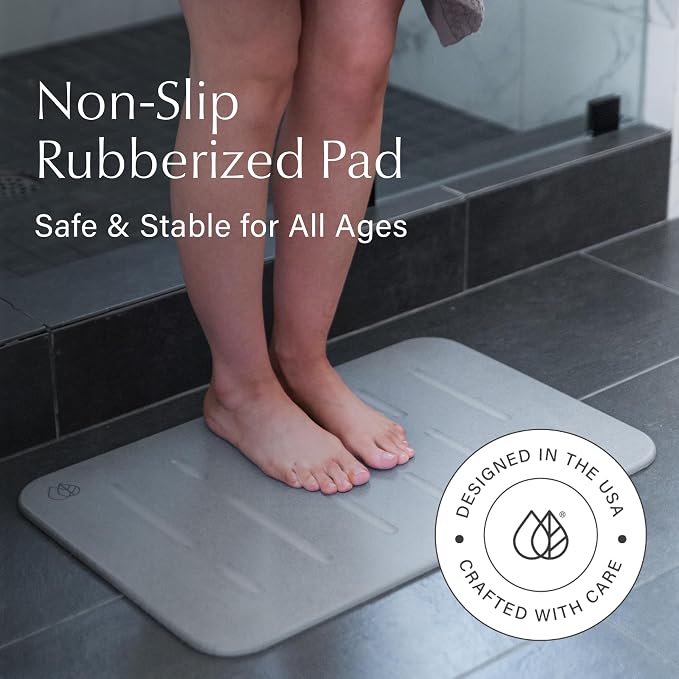 Dorai Home Bath Stone – Luxury Quick-Drying Stone Bath Mat, Non-Slip Surface - Image 8