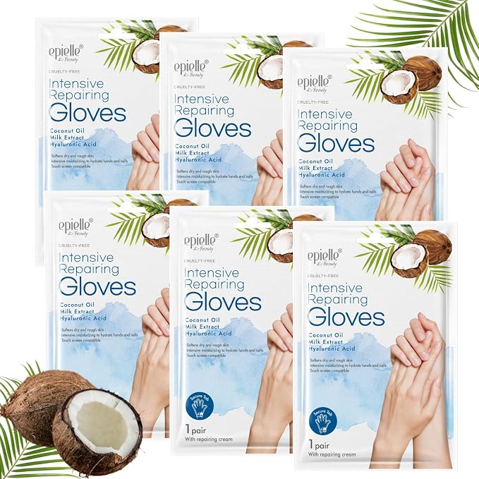Epielle Intensive Repairing Hand Mask 6 Pairs, Deep Moisturizing Gloves by Epielle