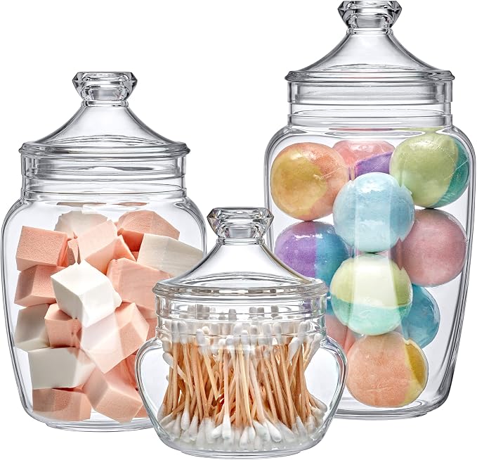 Amazing Abby - Embrace - Plastic Bathroom Canisters, Acrylic Apothecary Jars by AmazingAbby