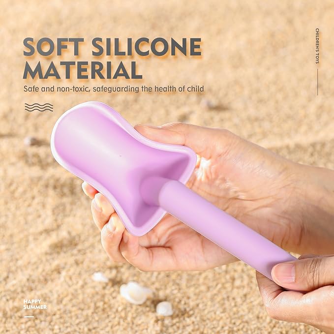 MarcZero 11Pcs Silicone Beach Toys, Modern Baby Beach Toys, Travel Friendly - Image 6