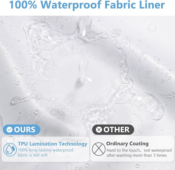 No Hook Waffle Weave Shower Curtain Set - Image 4
