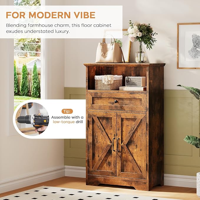 Floor Cabinet, Farmhouse Storage Cabinet - Image 8