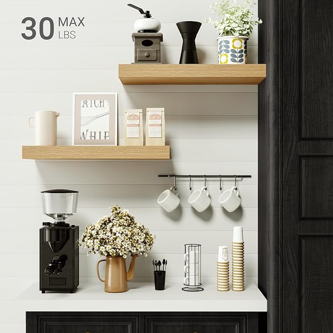 Vivelove Floating Shelves for Wall Mounted, 16 inchs Shelf for Small Bathroom - Image 2