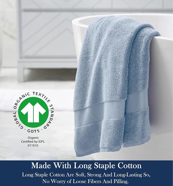 Delara Organic Cotton Luxuriously Plush Bath Sheet | GOTS & Oeko-TEX Certified - Image 3