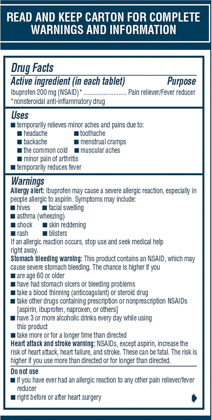 Advil Pain Reliever and Fever Reducer, Pain Relief Medicine - Image 17