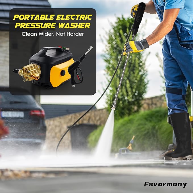 Pressure Washer with 3 Quick Connect Nozzles, Inlet Hose & Filter, Foam Cannon - Image 6