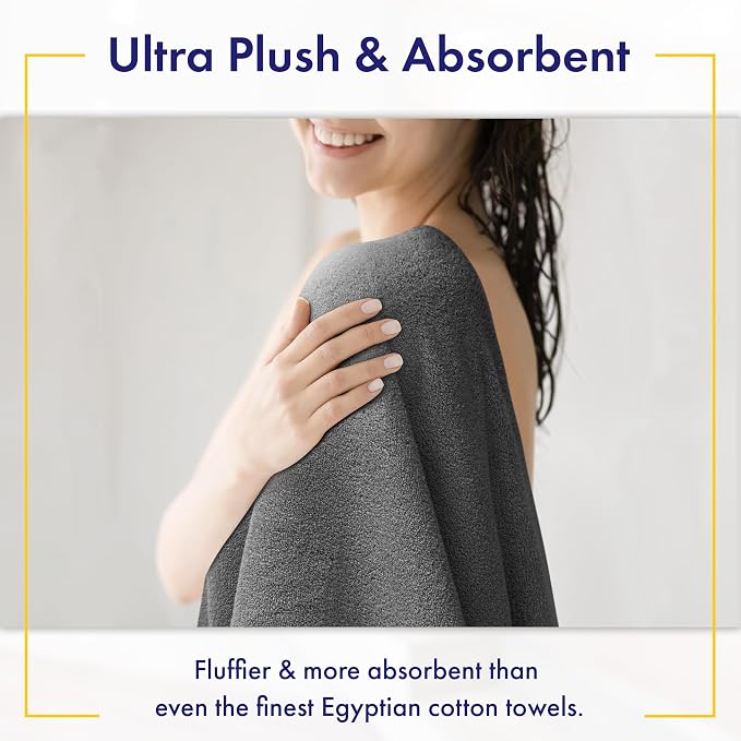 Ultra Soft & Plush Viscose from Bamboo Bath Towels - Image 3