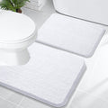 OLANLY Bathroom Rugs Sets 2 Piece, Soft Absorbent Chenille Bath Mats and by OLANLY