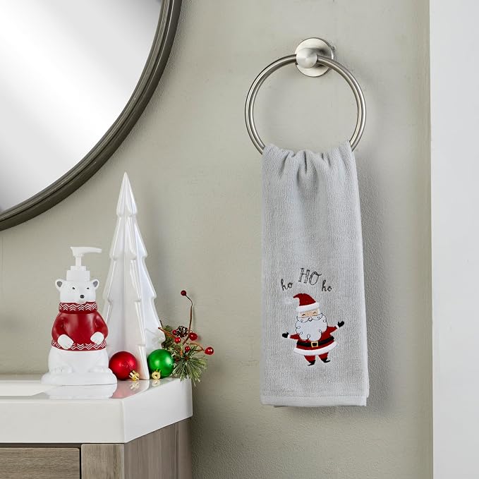 SKL Home Christmas/Winter Santa Hand Towel 2pc Set - Image 6