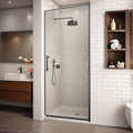 36-Inch Black Shower Door – 72" Height – 115° Opening – Magnetic Seal – by Kosmonia