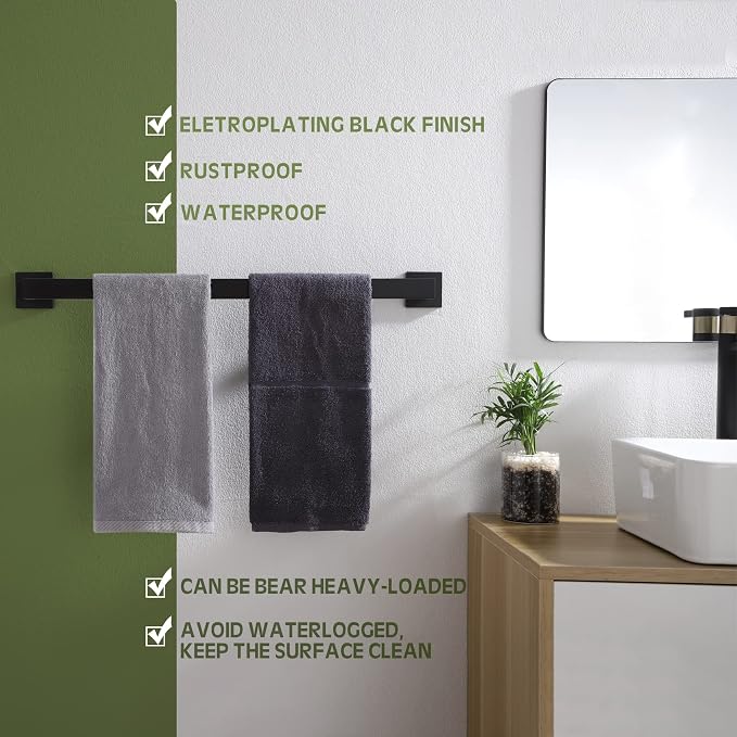 KOKOSIRI 20-Inch Single Towel Bar, Bathroom Kitchen Towel Holder, Wall Mounted - Image 6