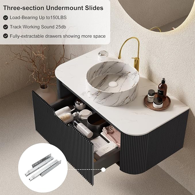 24" Floating Modern Bathroom Vanity - Image 5
