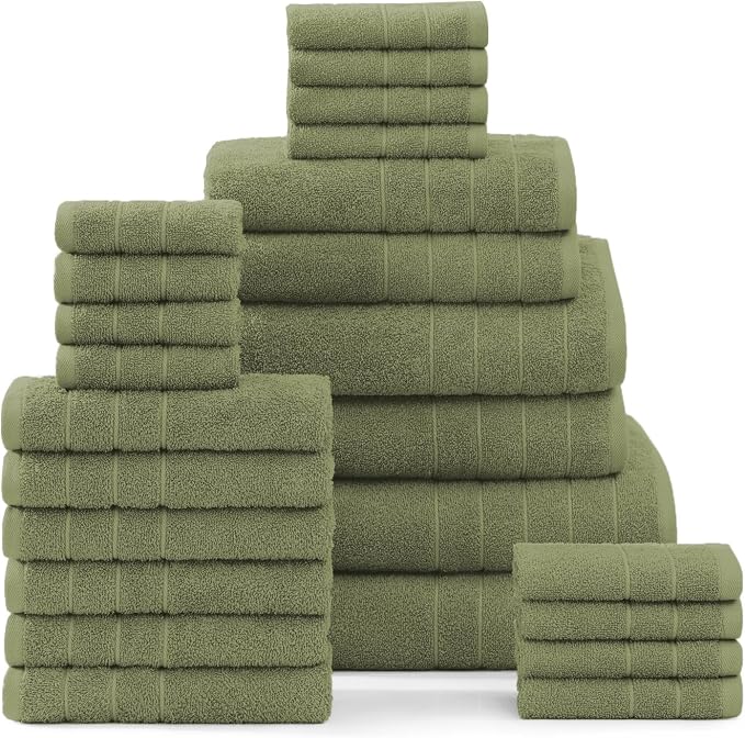 Casa Platino 100% Mercerized Cotton Bathroom Towel Set by CasaPlatino