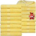 Ample Decor Bath Towels Pack of 16 600 GSM 100% Cotton, Absorbent Soft Premium by AmpleDecor