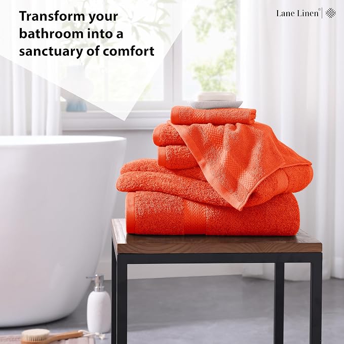 LANE LINEN 100% Cotton Luxury Bathroom Towel Set - Image 3