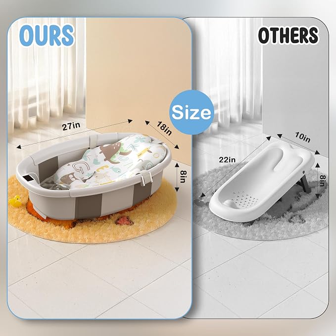 Collapsible Baby Bathtub, 3s to Install, Baby Bath Tub - Image 3