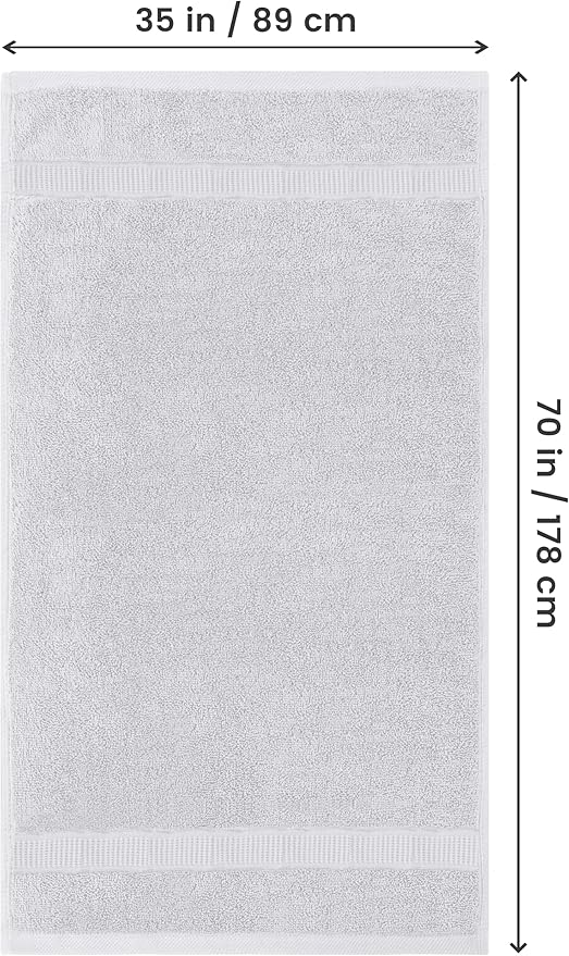 Utopia Towels Luxurious Jumbo Bath Sheet 2 Piece, 600 GSM, 35 by 70 Inches - Image 2