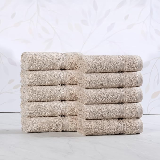 Superior Egyptian Cotton Face Towel/Washcloth Set, Small Towels by SUPERIOR