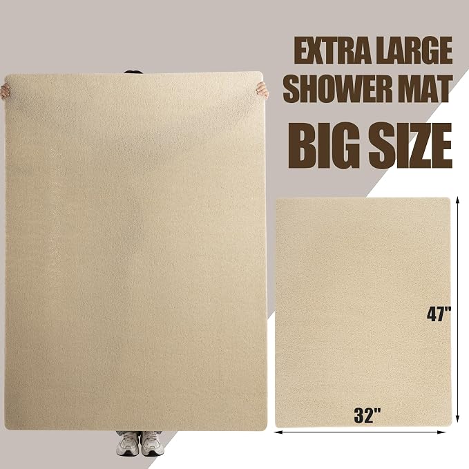 HOMBYS 47 x 32 Extra Large Shower Mat - Image 2