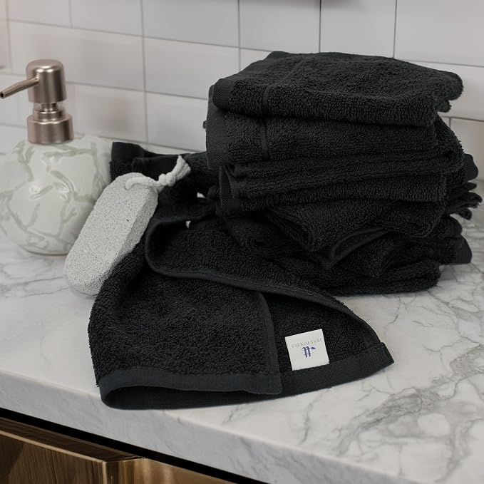 Tens Towels Pack of 24 Washcloths, 12 x 12 Inches, Lighter Weight, Quick to Dry - Image 5