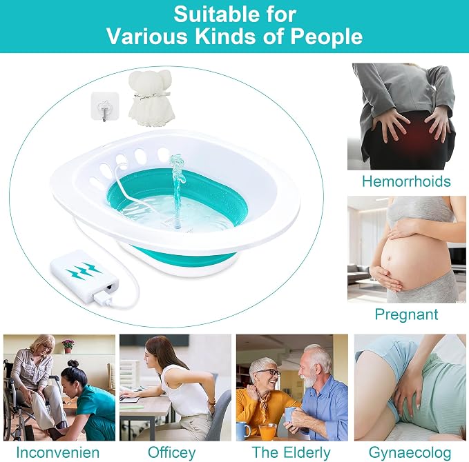 Electric Sitz Bath, Sitz Bath for Hemorrhoids, Sitz Bath for Toilet Seat - Image 7