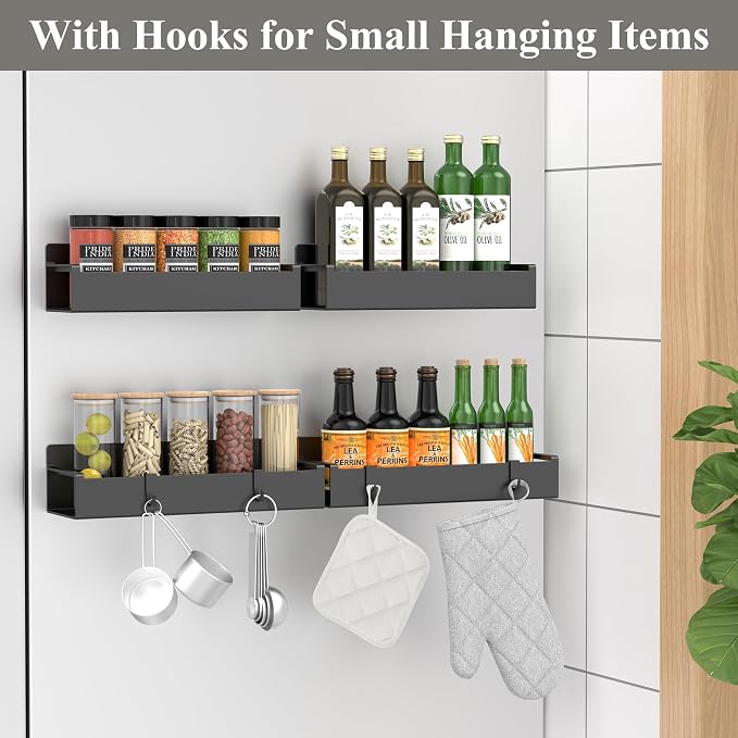 4 Pack Magnetic Spice Rack Organizer - Image 2