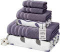 Modern Threads Organic Vines 6-Piece 100% Cotton Towel Set – Yarn Dyed Jacquard by ModernThreads