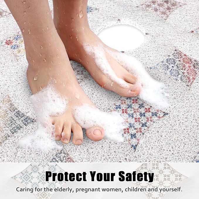 Square Shower Mat Non Slip: 31x31 Inch Extra Large Shower Floor Mat - Image 6