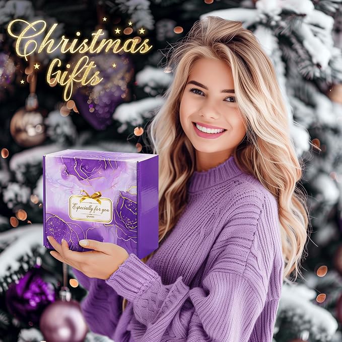 Bath Gift Set for Women, Christmas Stocking Stuffers for Women, Birthday White - Image 2