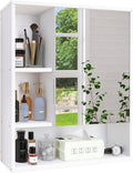 SMIBUY Bathroom Mirror Cabinet Wall Mounted, Bamboo Space Saver Medicine Cabinet by SMIBUY