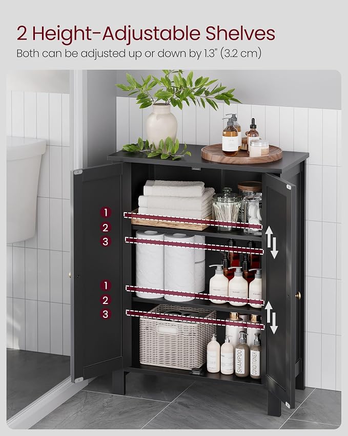 VASAGLE Floor Storage Cabinet, Freestanding Storage Unit - Image 4