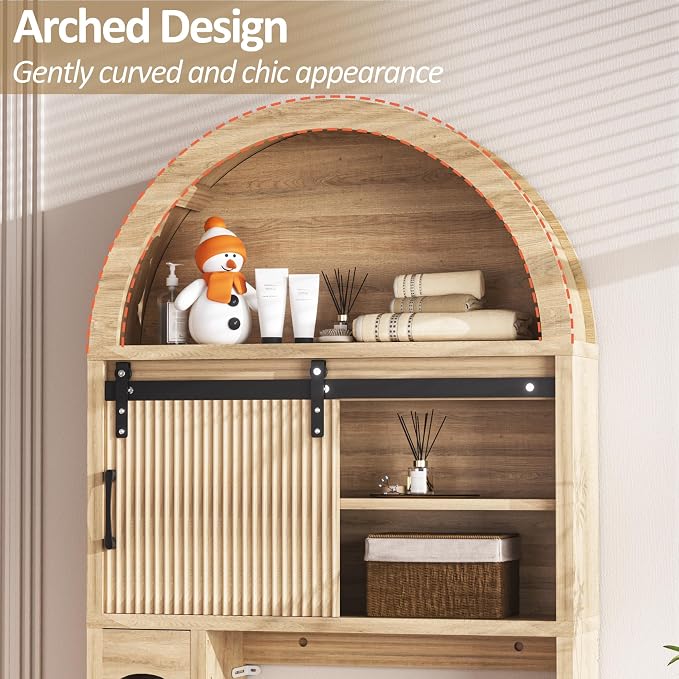 Spurgehom Over The Toilet Storage Cabinet, Bathroom Shelf Organizer Freestanding - Image 5