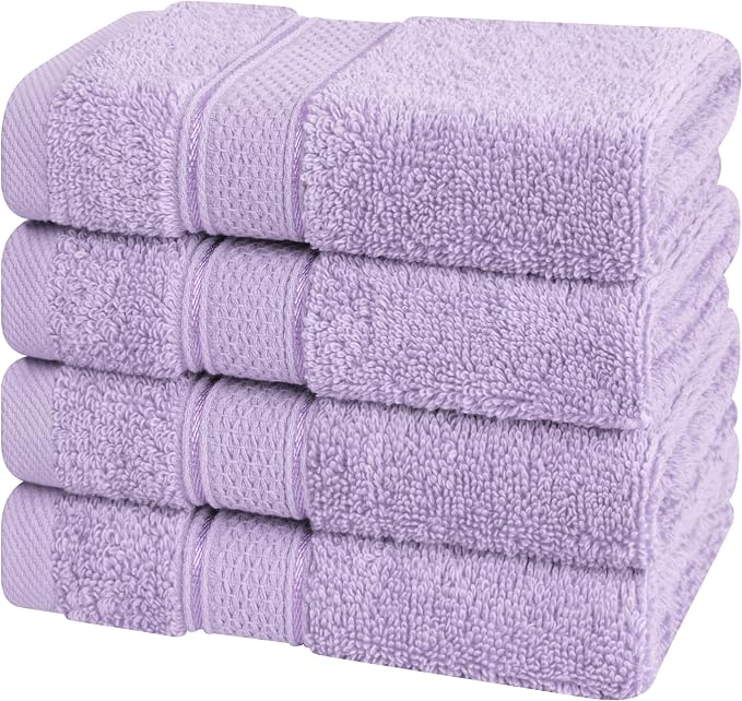 American Soft Linen Salem Washcloth Sets, 4 Piece Luxury 600 GSM 100% Cotton - Image 5