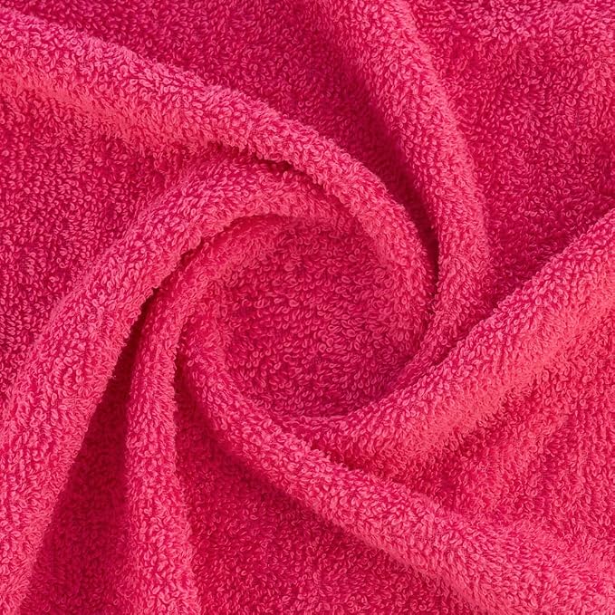 CASA COPENHAGEN He & She 6 Pieces Towel Set- Teal + Pink, 550 GSM 2 Bath Towel - Image 5