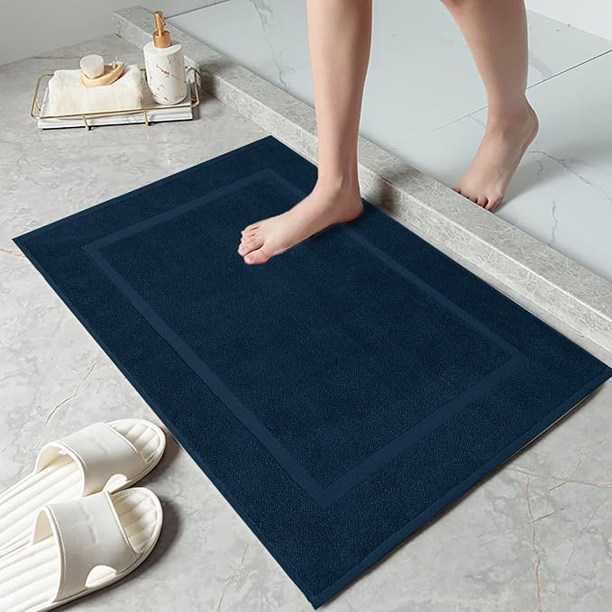 DAN RIVER Classic Cotton Bath Mats Set of 2 – Not a Bathroom Rug, Ultra Soft - Image 2