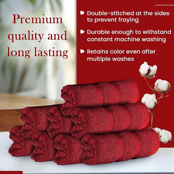 HALLEY Turkish 8 Pack Premium Washcloths 650 GSM Highly Absorbent Super Soft - Image 6