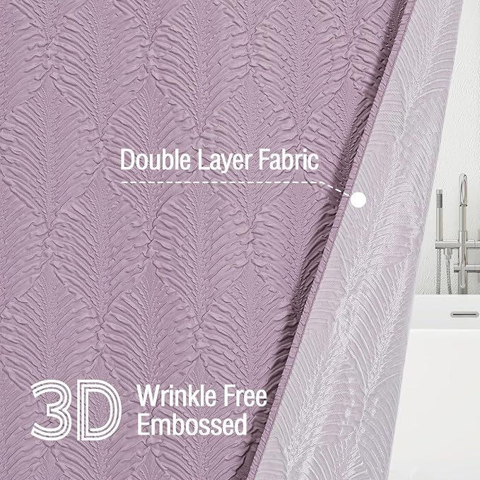 Gibelle Lavender Purple Shower Curtain - Image 3