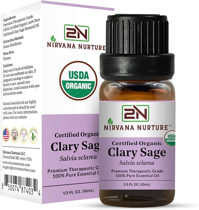 Clary Sage Essential Oil USDA Certified Organic, 100% Pure Natural Premium Grade - Image 6