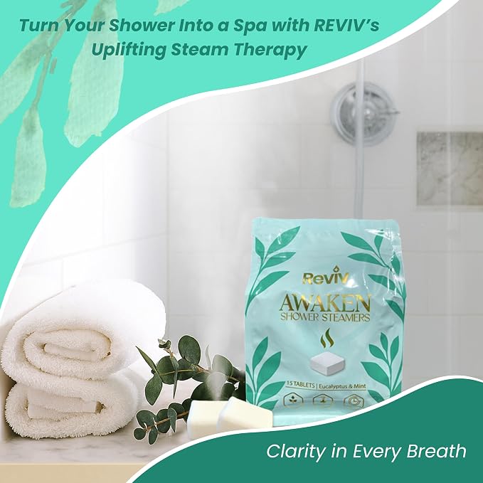 REVIV Shower Steamers Aromatherapy – 15 Long-Lasting Eucalyptus & Mint Shower - Image 7