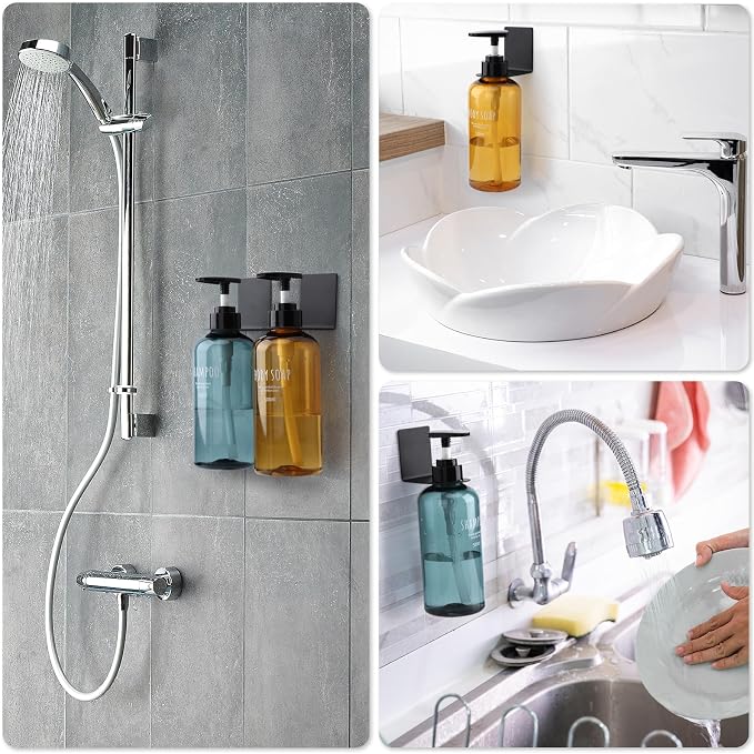 Segbeauty 3 Pack Non-Drilling Adhesive Bottle Holder, Kitchen Bottle Dispenser - Image 6
